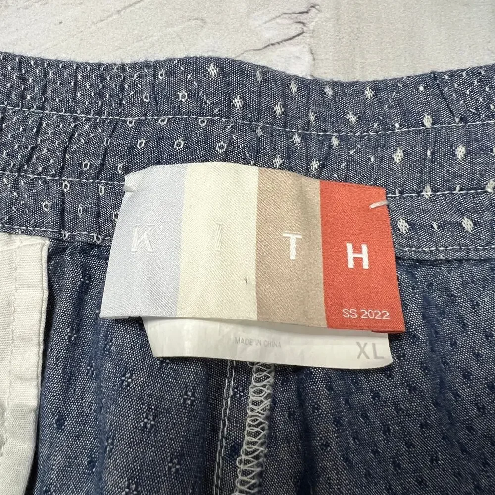Kith Japanese Patchwork Jacquard Stryker Pant SIZE XL Light Indigo 2022 NWOT
